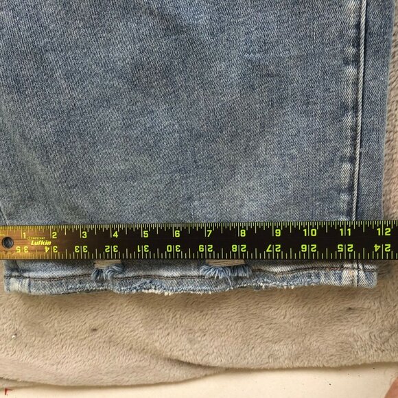 NWT Risen Women Whitney Jeans Size 3XL Light Wash Wide Leg Distressed Blue Denim - Picture 6 of 16